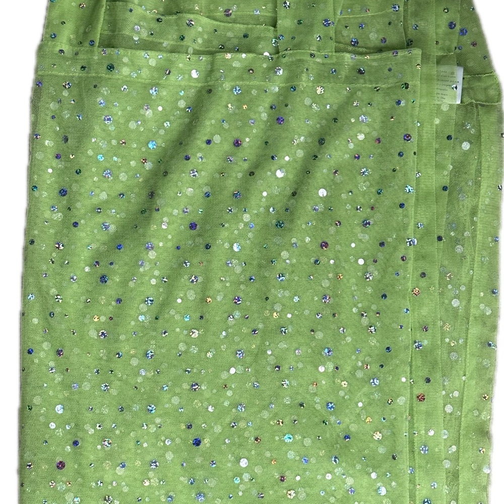 Two Sheer Chartreuse Curtains